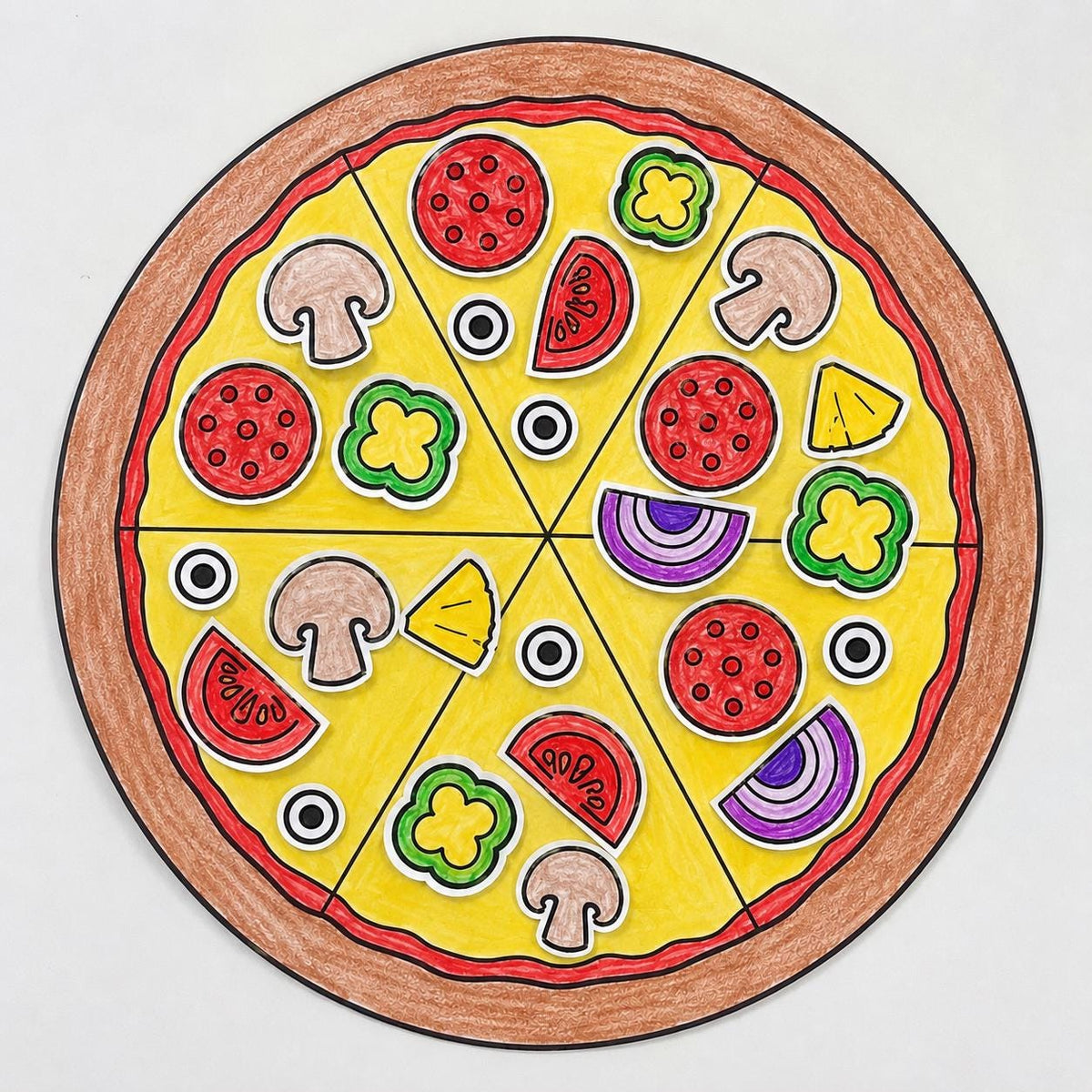 Pizza Cut and Paste Craft Printable | Build a Pizza Activity | Pizza Toppings Craft | Kids Food Craft