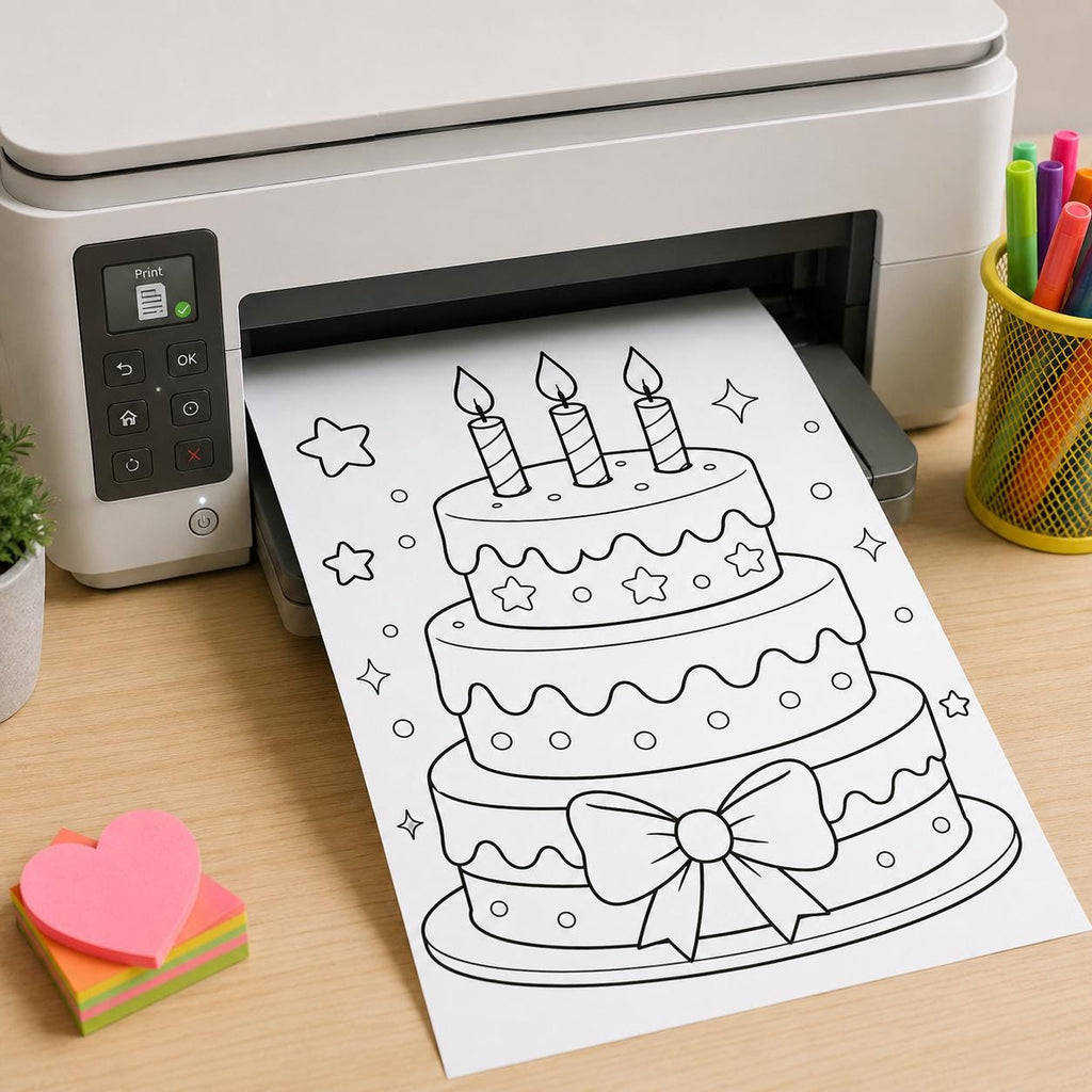 Birthday Coloring Book Printable | Birthday Coloring Pages for Kids | Happy Birthday Activity | Birthday Party Coloring Sheets