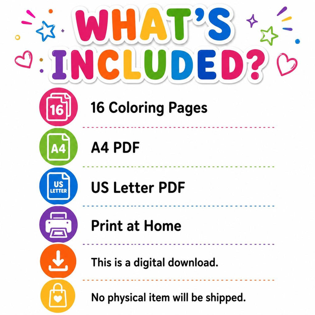 Birthday Coloring Book Printable | Birthday Coloring Pages for Kids | Happy Birthday Activity | Birthday Party Coloring Sheets