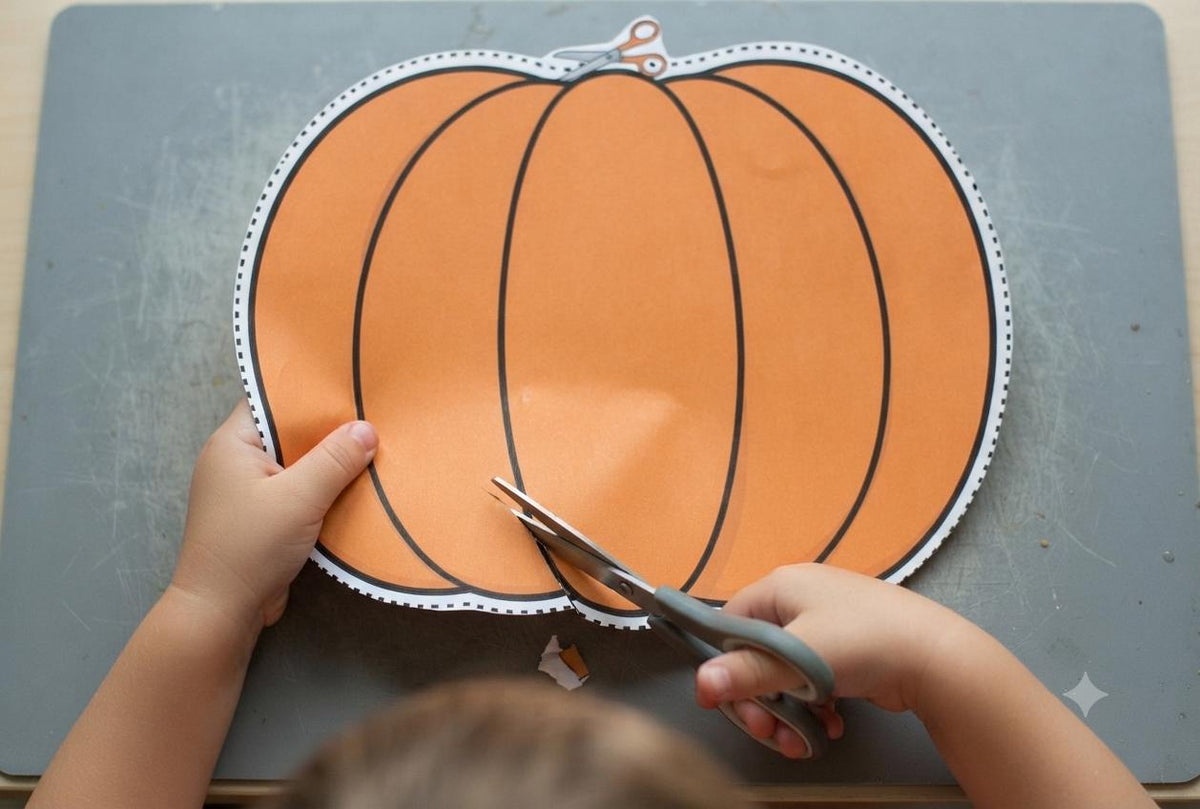 Pumpkin Cut and Paste Craft Printable, Build a Pumpkin Halloween Activity for Kids, Preschool Fall Craft, Classroom PDF