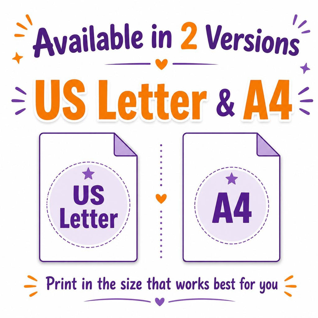 Alphabet Tracing Workbook for Kids, A to Z Letter Worksheets, Preschool Kindergarten Handwriting Practice, Uppercase Lowercase Printable PDF