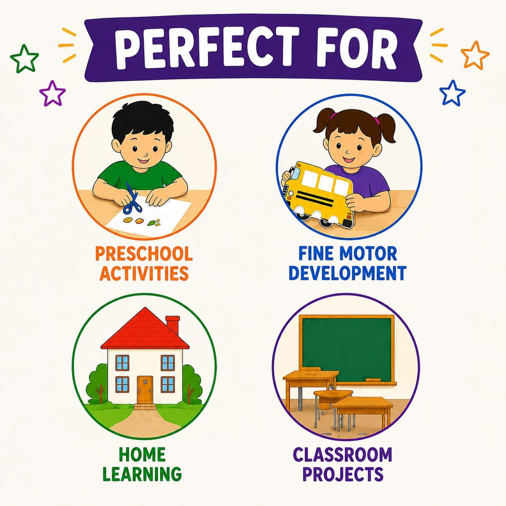 School Bus Cut and Paste Craft, Back to School Printable Activity, School Bus Craft for Kids, Preschool Kindergarten Cutting and Pasting