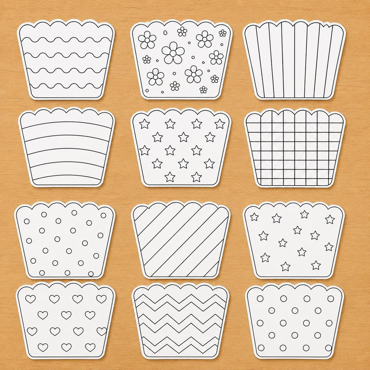 Cupcake Cut and Paste Craft, Build a Cupcake Printable, Cutting and Pasting Activity, Birthday Craft for Kids, Cupcake Coloring Pages