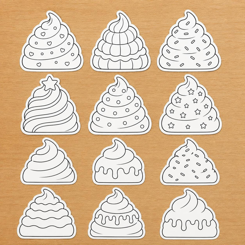 Cupcake Cut and Paste Craft, Build a Cupcake Printable, Cutting and Pasting Activity, Birthday Craft for Kids, Cupcake Coloring Pages