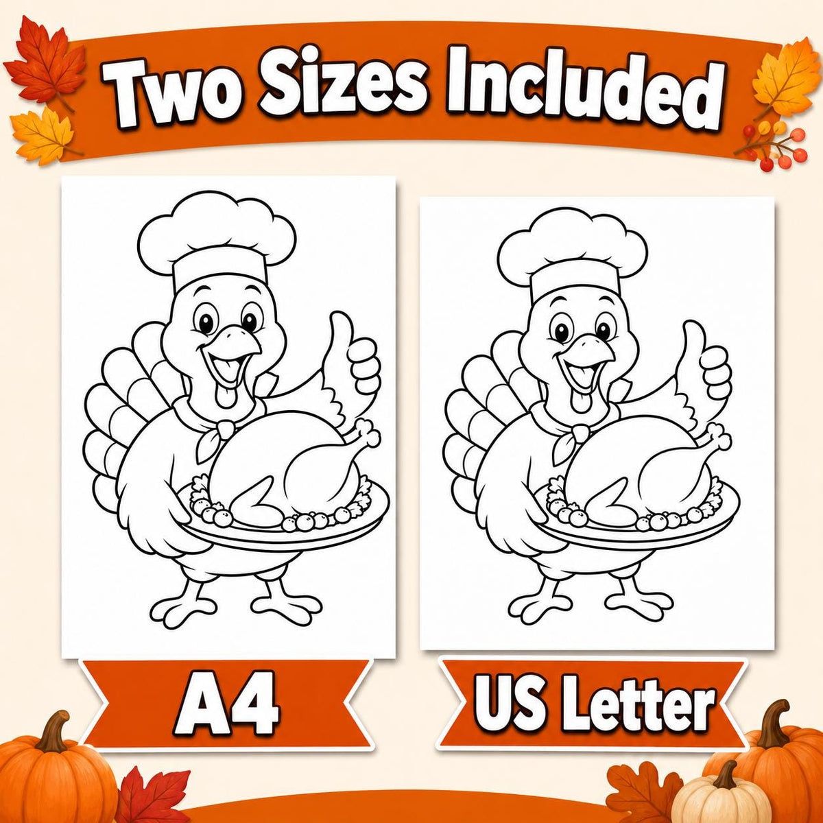 Thanksgiving Coloring Pages for Kids, Turkey Coloring Pages, Printable Thanksgiving Activity, Classroom & Kids Table Activity