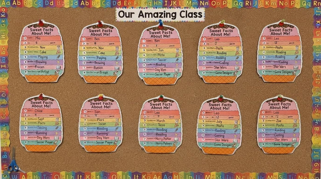 All About Me Ice Cream Craft Printable, Kids About Me Worksheet, Back to School Writing Activity, Coloring Page, A4 US Letter