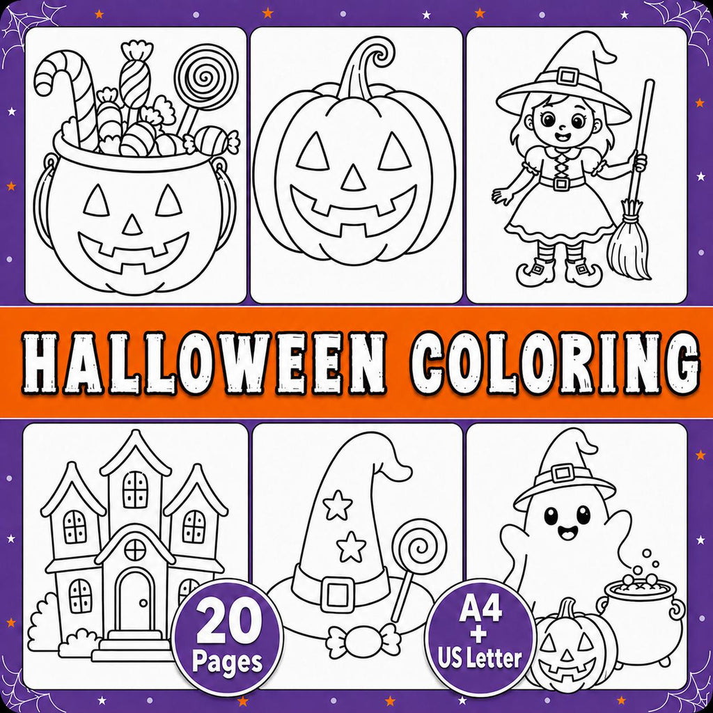 Halloween Coloring Pages for Kids, Halloween Colouring Sheets, Halloween Activities, Kids Halloween Party, Halloween Cla