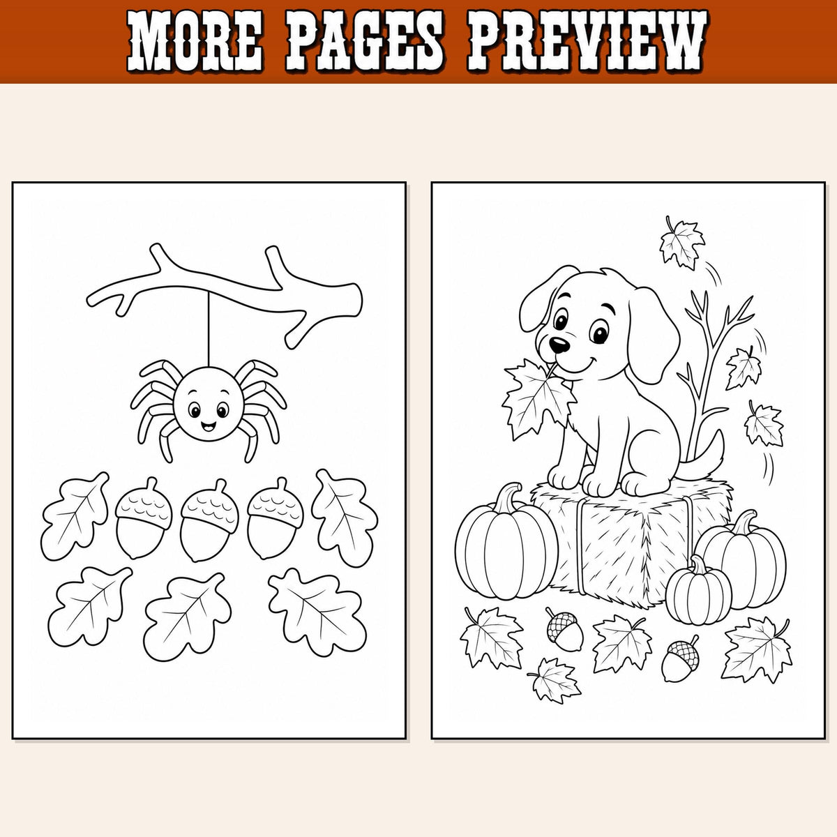 Fall Animal Coloring Pages for Kids | 20 Autumn Animals Printable PDF | Kids Autumn Activity | Woodland Coloring Book | Fall Activities