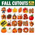 Fall Cutouts Printable for Kids | Autumn Classroom Decor | Fall Bulletin Board Decor | Autumn Craft Activity | Kids Fall