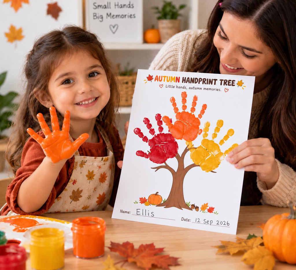 Fall Handprint Tree Printable, Fall Kids Craft, Autumn Handprint Keepsake, Kids Fall Activity, Autumn Activities, Classroom Activity