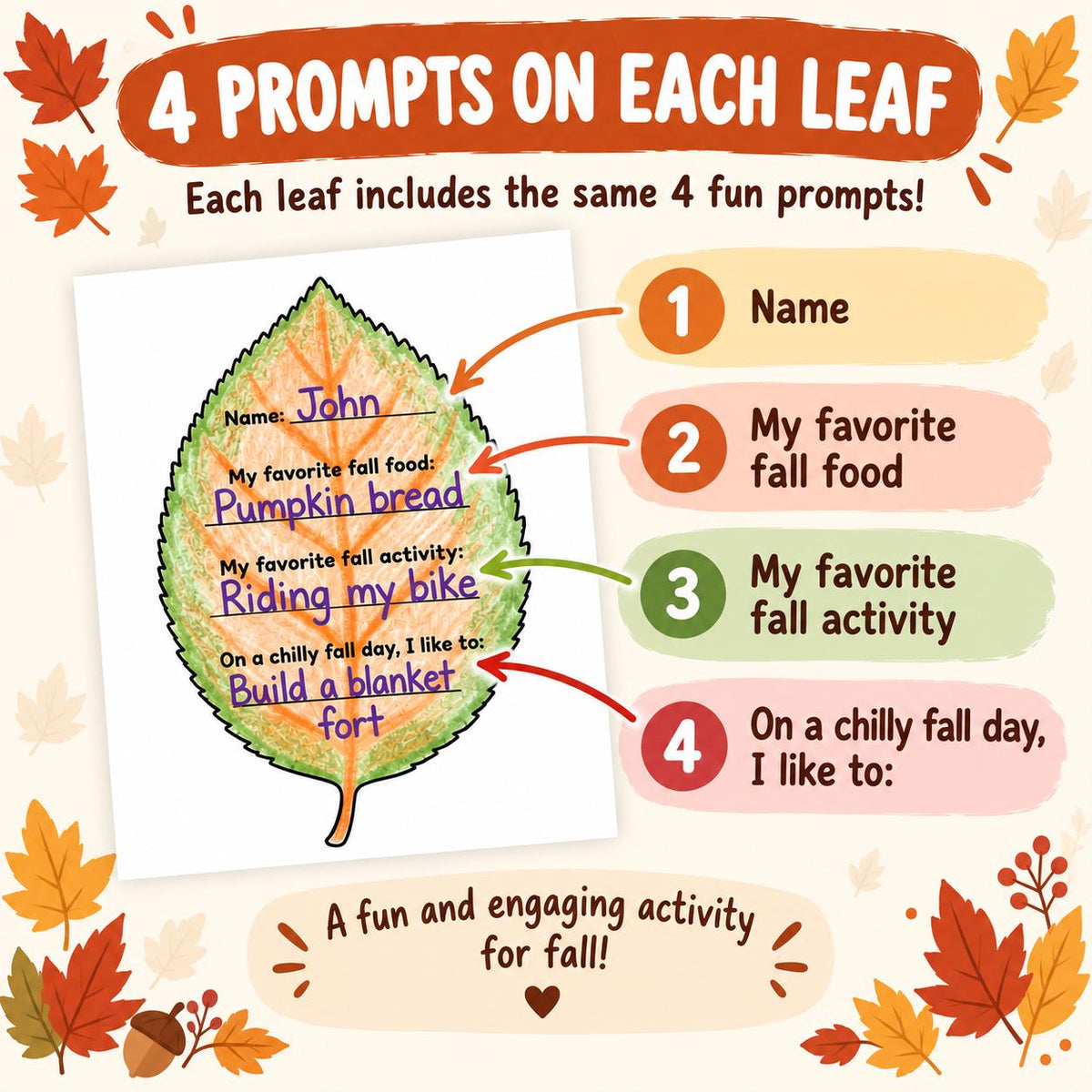 Fall Bulletin Board Activity for Kids | Fall Leaf Craft | Autumn Classroom Decor | Autumn Leaves Coloring Activity | Fall Kids Craft