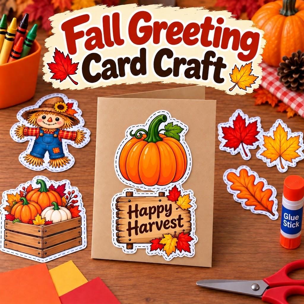 Fall Cutouts Printable for Kids | Autumn Classroom Decor | Fall Bulletin Board Decor | Autumn Craft Activity | Kids Fall Activities