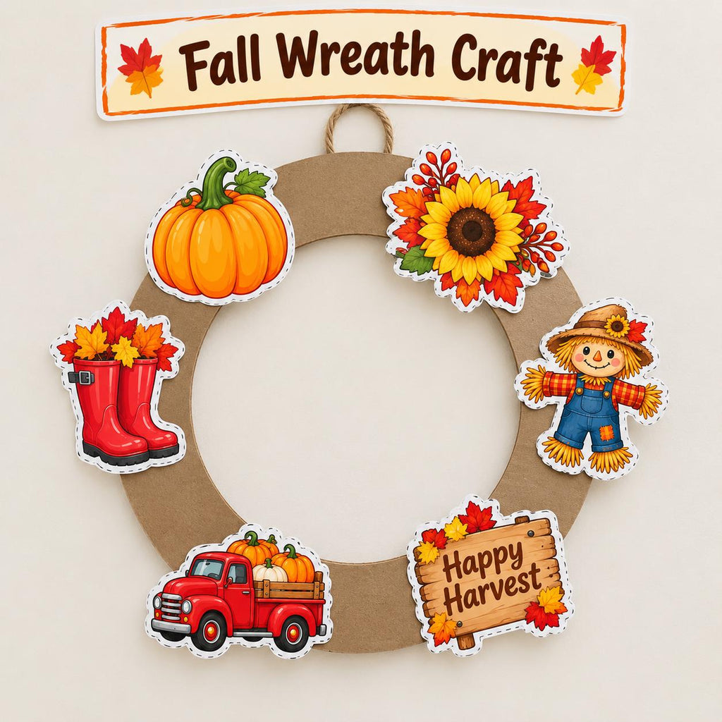 Fall Cutouts Printable for Kids | Autumn Classroom Decor | Fall Bulletin Board Decor | Autumn Craft Activity | Kids Fall Activities