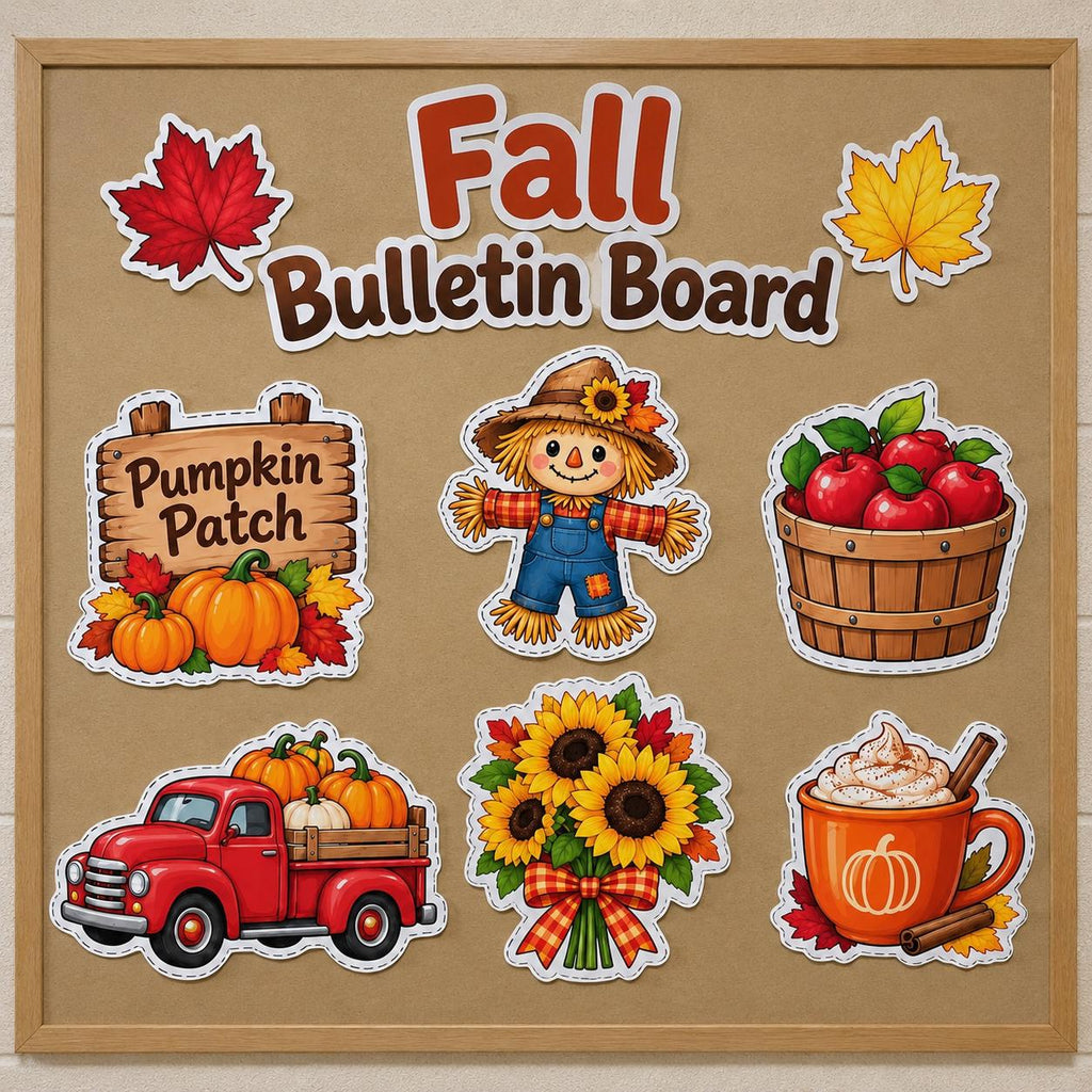 Fall Cutouts Printable for Kids | Autumn Classroom Decor | Fall Bulletin Board Decor | Autumn Craft Activity | Kids Fall Activities