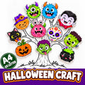 Halloween Tree Craft, Halloween Craft for Kids, Halloween Activity, Halloween Cut and Paste Craft, Halloween Printable, 