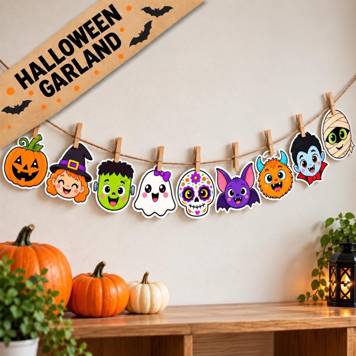 Halloween Cutouts Printable, Halloween Party Decorations, Kids Halloween Activities, Trick or Treat Bag Tags, Halloween Cards & Crafts