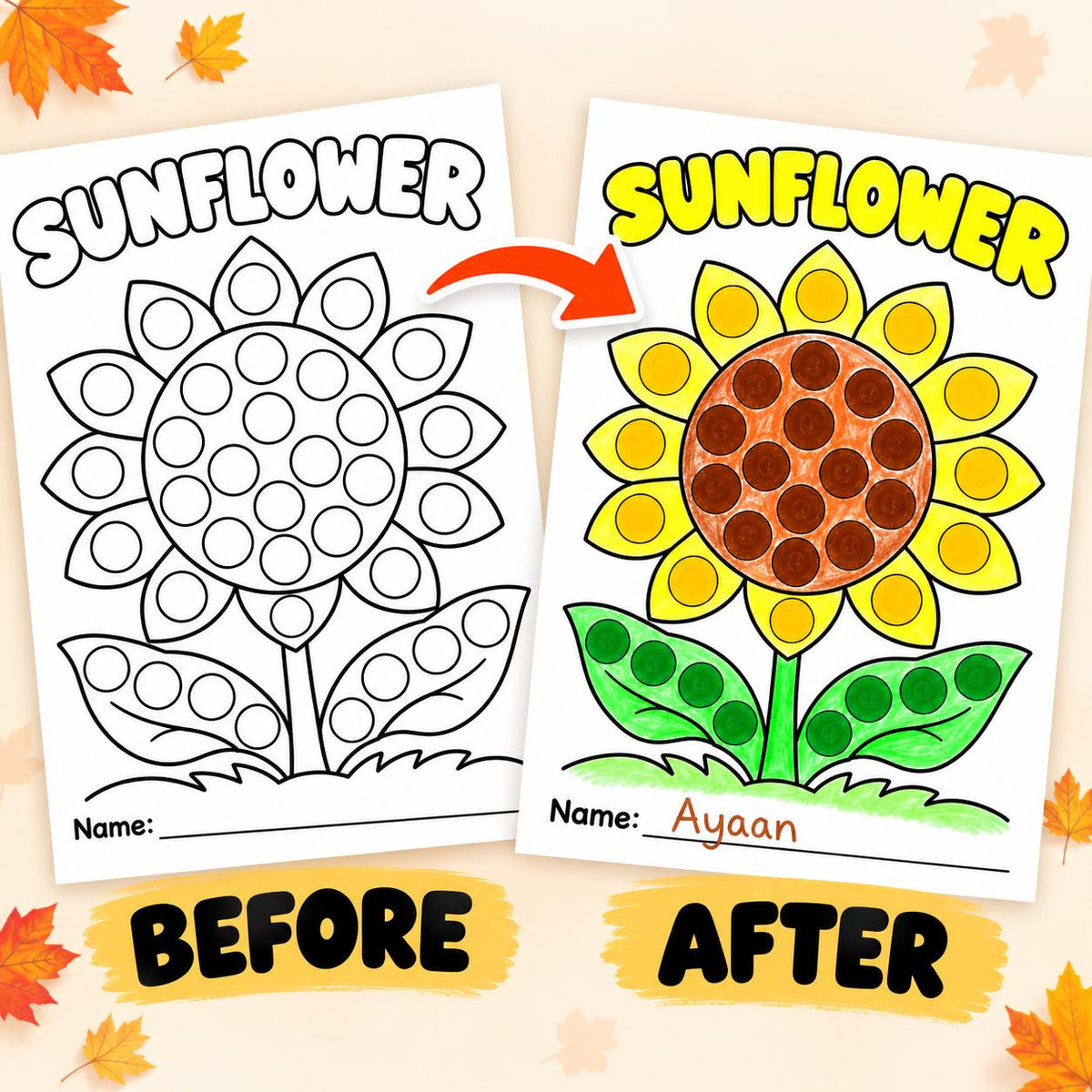 Fall Dot Marker Activity, Autumn Activities for Kids, Do a Dot Worksheets, Bingo Dauber Pages, Kids Fall Activities, Autumn Printables