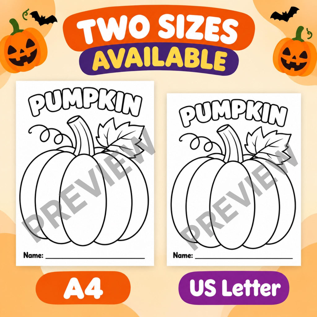 Pumpkin Tissue Paper Craft for Kids, Pumpkin Craft Printable PDF, Fall Pumpkin Craft, Halloween Craft, Autumn Craft, Kids Halloween Activity
