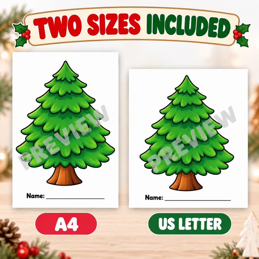 Christmas Tree Cut and Paste Craft, Build a Christmas Tree, Christmas Classroom Activity, Kids Christmas Craft, Christmas Party Activity