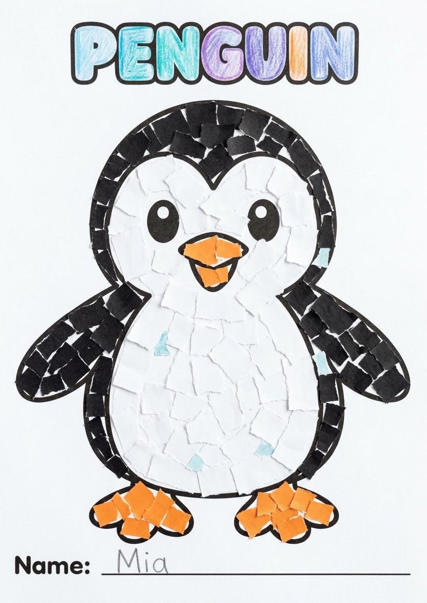 10 Winter Craft Templates for Kids, Winter Craft Worksheets, Winter Classroom Activities, Design Your Own Winter Craft, Winter Art Activity