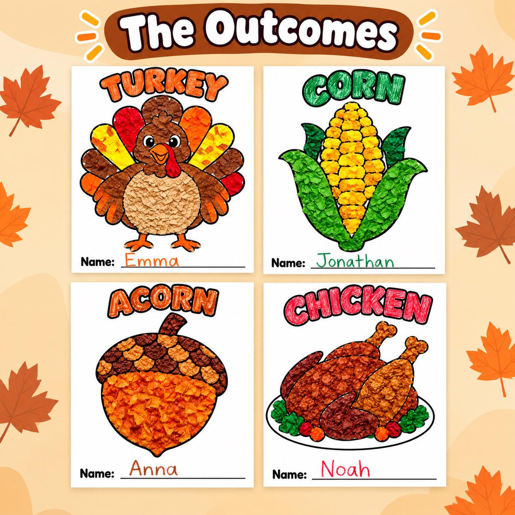 Thanksgiving Tissue Paper Craft, Thanksgiving Activities for Kids, Turkey Craft, Thanksgiving Crafts for Kids, Turkey Tissue Paper Activity