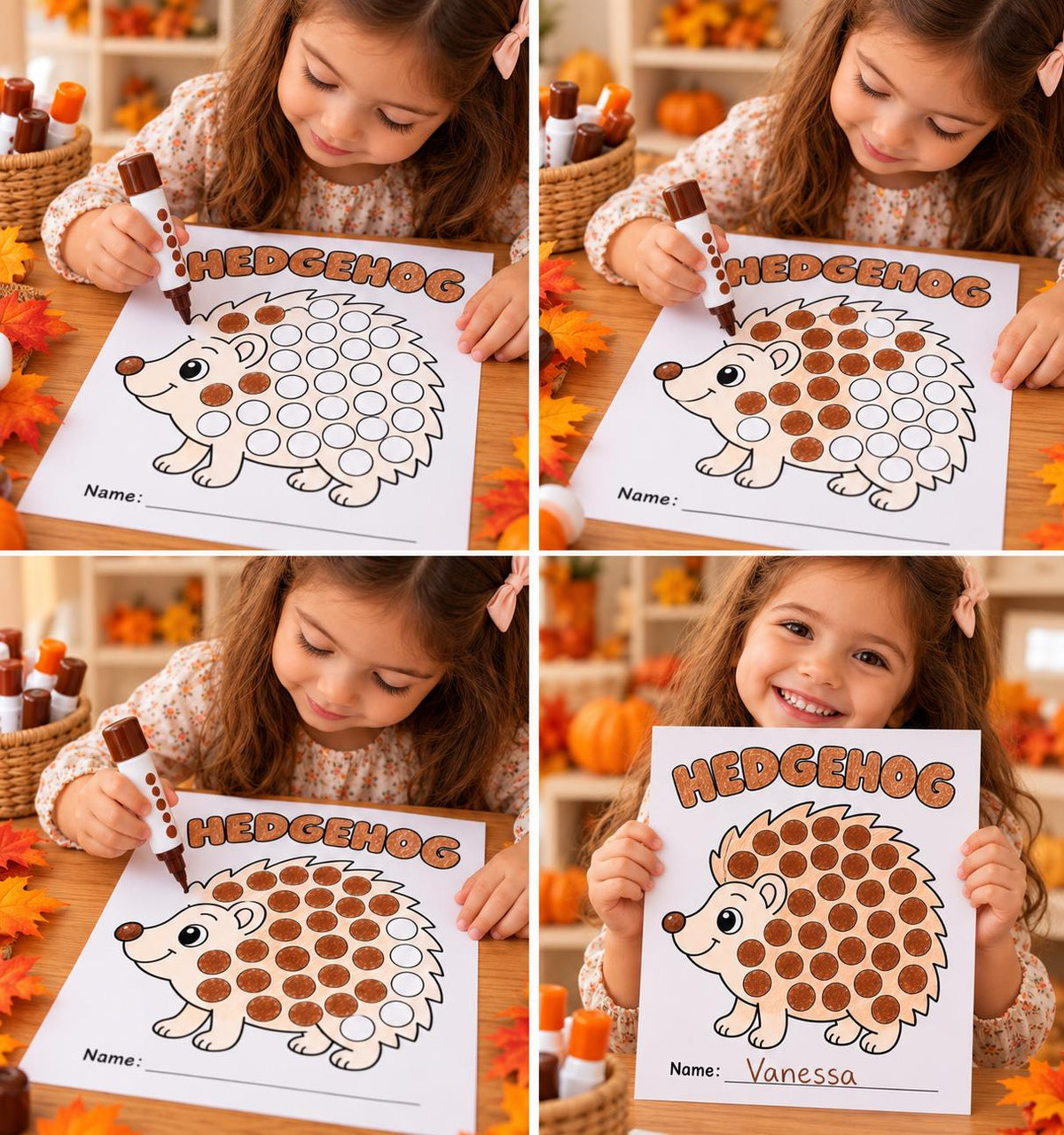 Fall Dot Marker Activity, Autumn Activities for Kids, Do a Dot Worksheets, Bingo Dauber Pages, Kids Fall Activities, Autumn Printables
