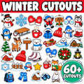 60+ Winter Cutouts for Kids, Printable Winter Cutouts, Winter Classroom Decor, Winter Bulletin Board, Winter Crafts, Kid