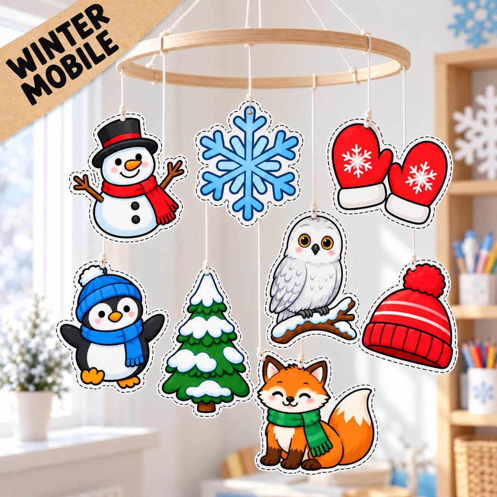 60+ Winter Cutouts for Kids, Printable Winter Cutouts, Winter Classroom Decor, Winter Bulletin Board, Winter Crafts, Kids Winter Activities