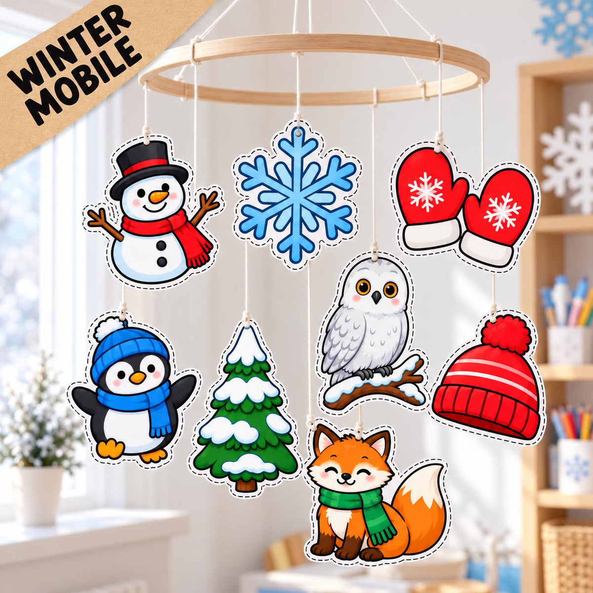 60+ Winter Cutouts for Kids, Printable Winter Cutouts, Winter Classroom Decor, Winter Bulletin Board, Winter Crafts, Kids Winter Activities