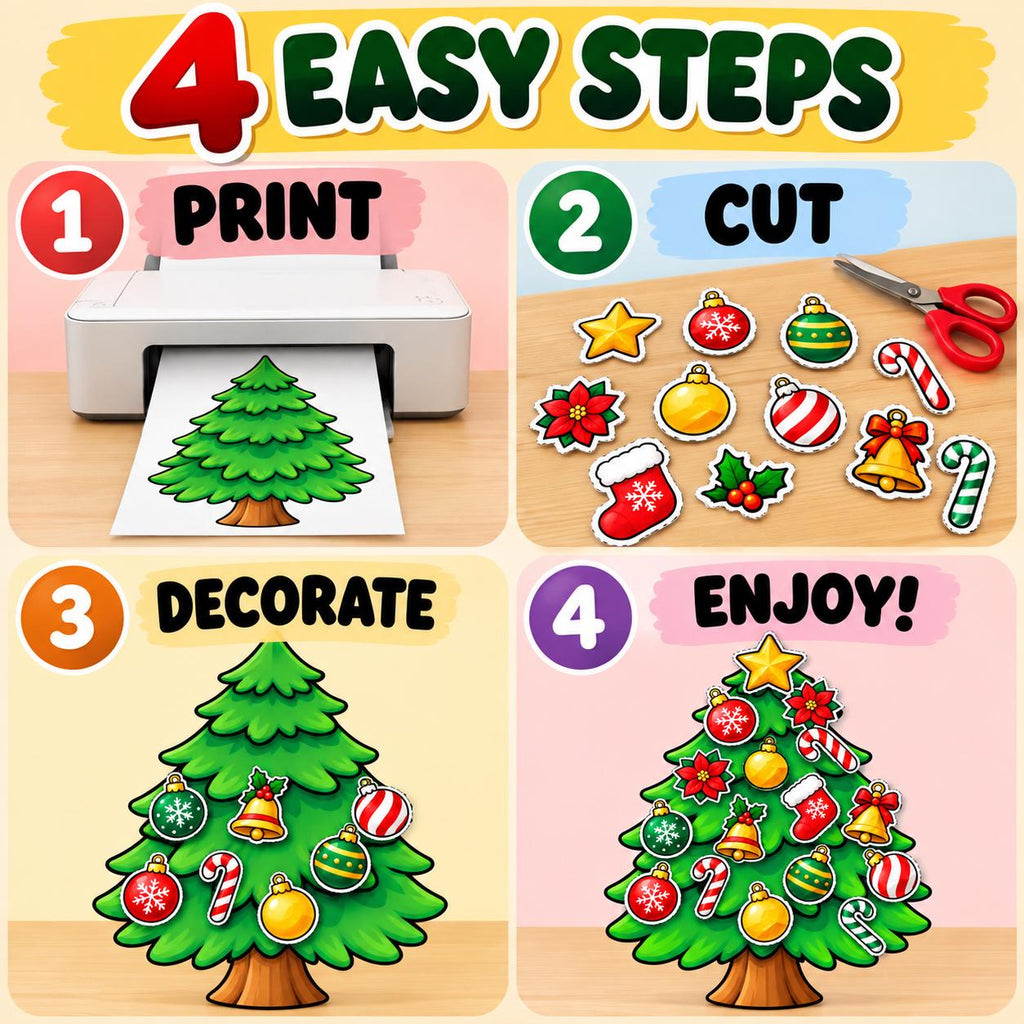 Christmas Tree Cut and Paste Craft, Build a Christmas Tree, Christmas Classroom Activity, Kids Christmas Craft, Christmas Party Activity