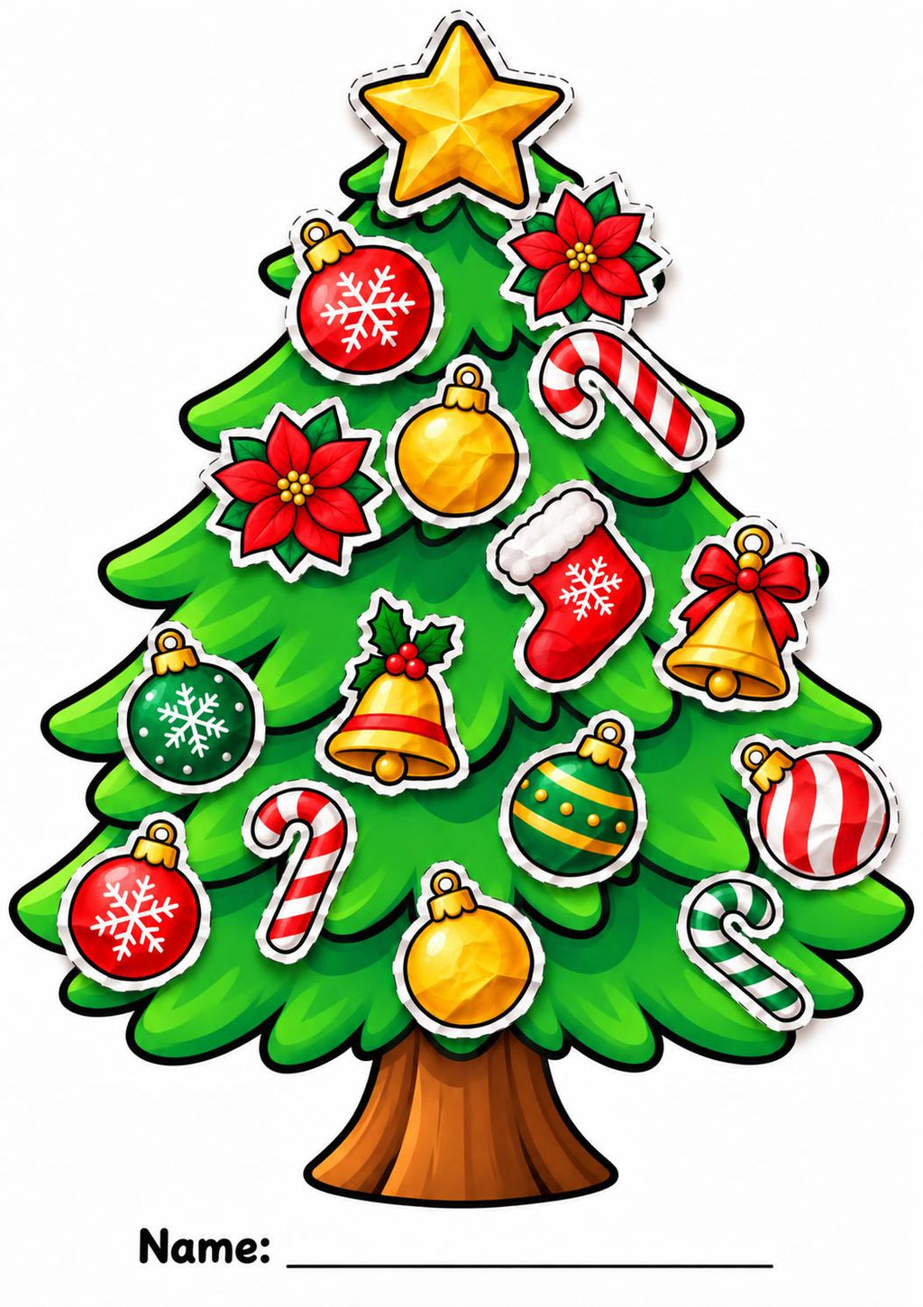 Christmas Tree Cut and Paste Craft, Build a Christmas Tree, Christmas Classroom Activity, Kids Christmas Craft, Christmas Party Activity