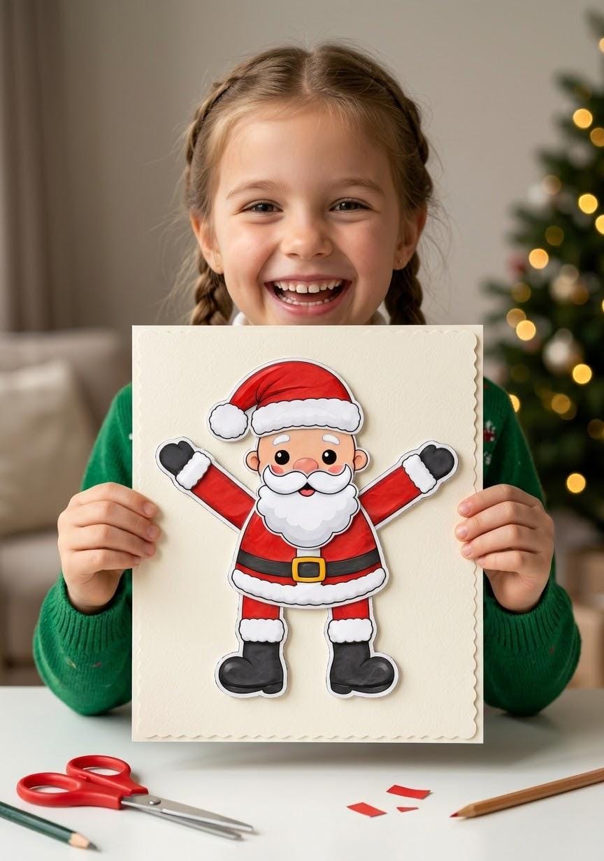Build a Santa Craft, Santa Cut and Paste, Christmas Craft for Kids, Santa Printable, Christmas Classroom Activity, Santa Paper Craft