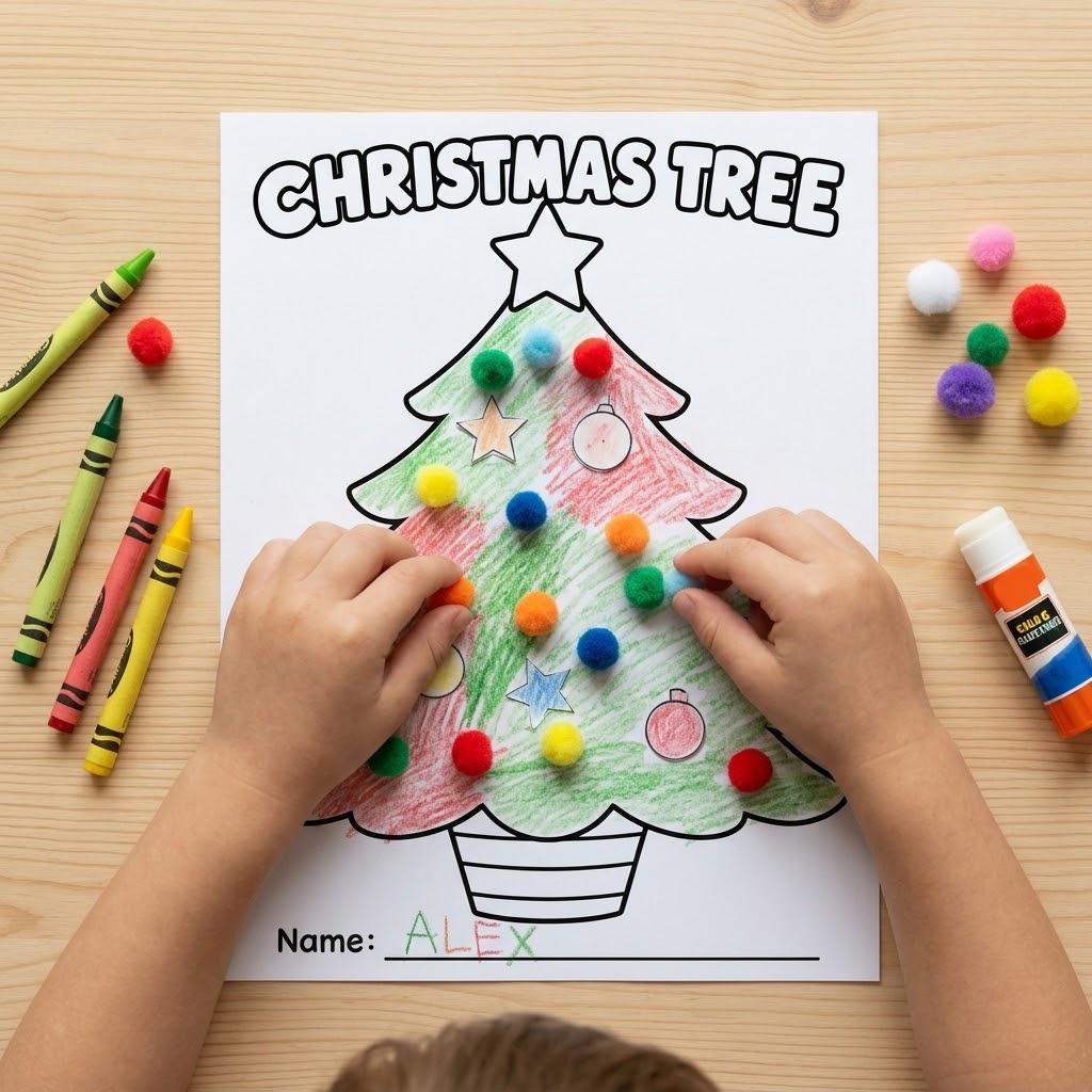 10 Christmas Crafts for Kids, Christmas Craft Printable, Christmas Classroom Activity, Cut and Paste, Xmas Craft, Design Your Own Craft