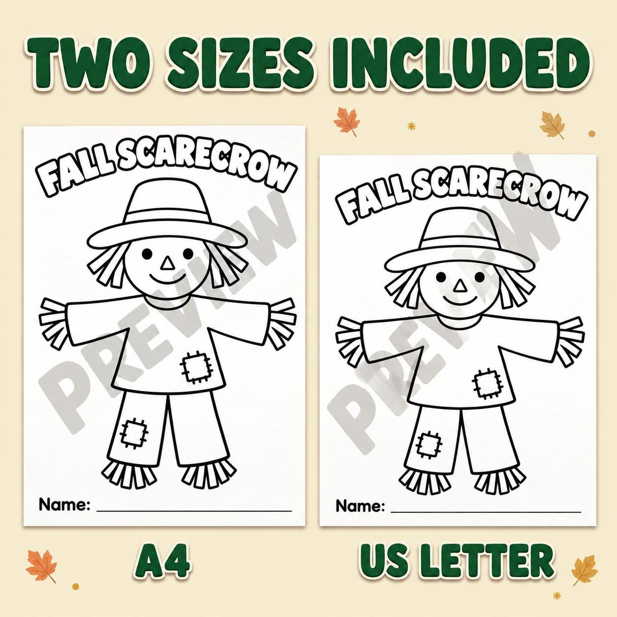 10 Fall Crafts for Kids, Fall Craft Printable, Fall Classroom Activity, Autumn Cut and Paste, Design Your Own Autumn Craft, Fall Activities