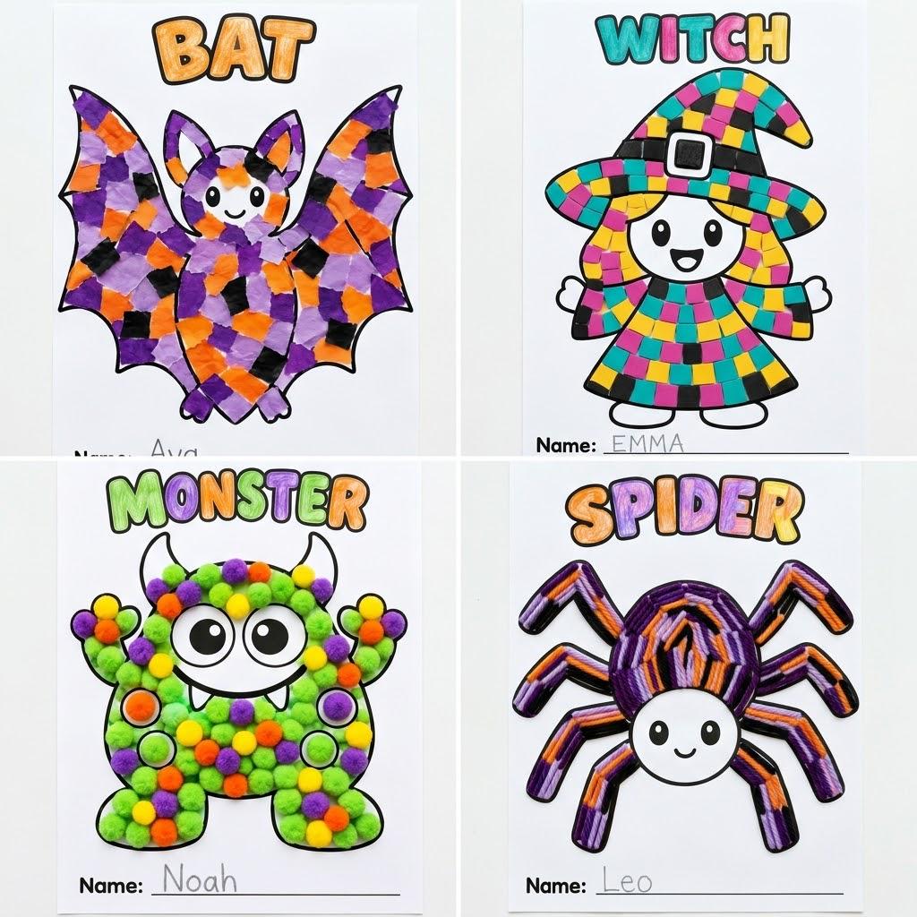 Halloween Craft Activities for Kids, Halloween Classroom Activity, Kids Halloween Party Craft, Trick or Treat Crafts, Halloween Printables