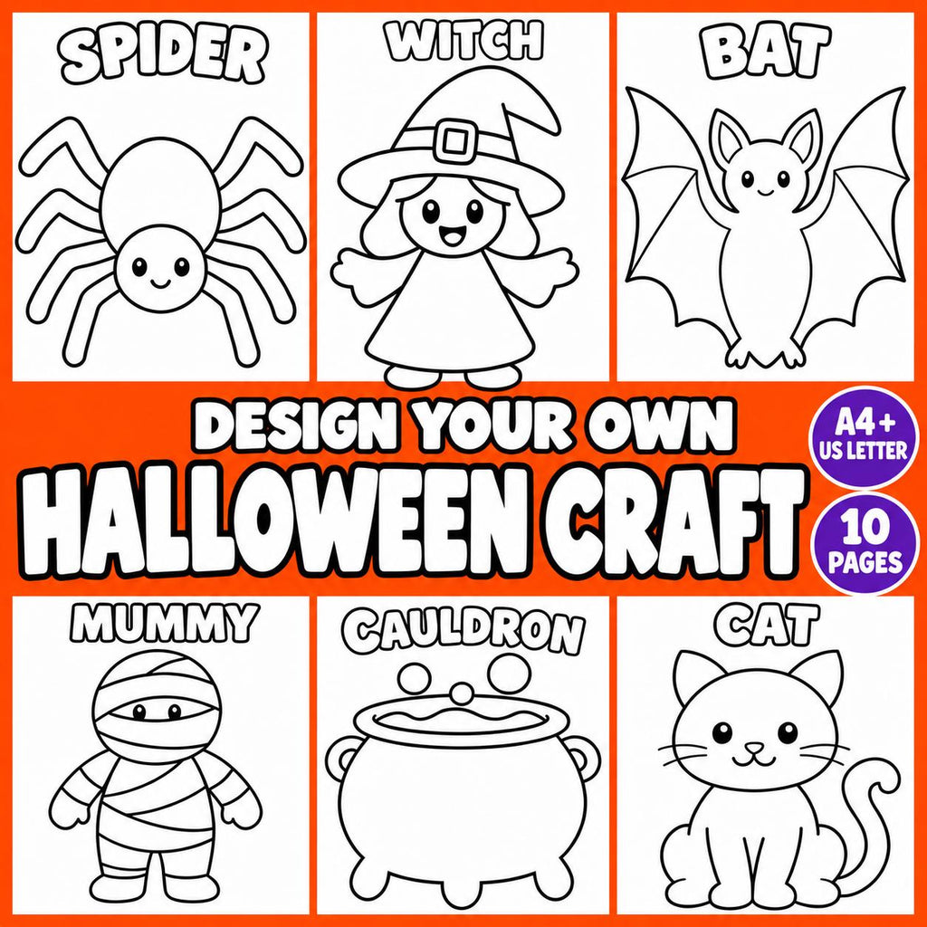 Halloween Craft Activities for Kids, Halloween Classroom Activity, Kids Halloween Party Craft, Trick or Treat Crafts, Ha