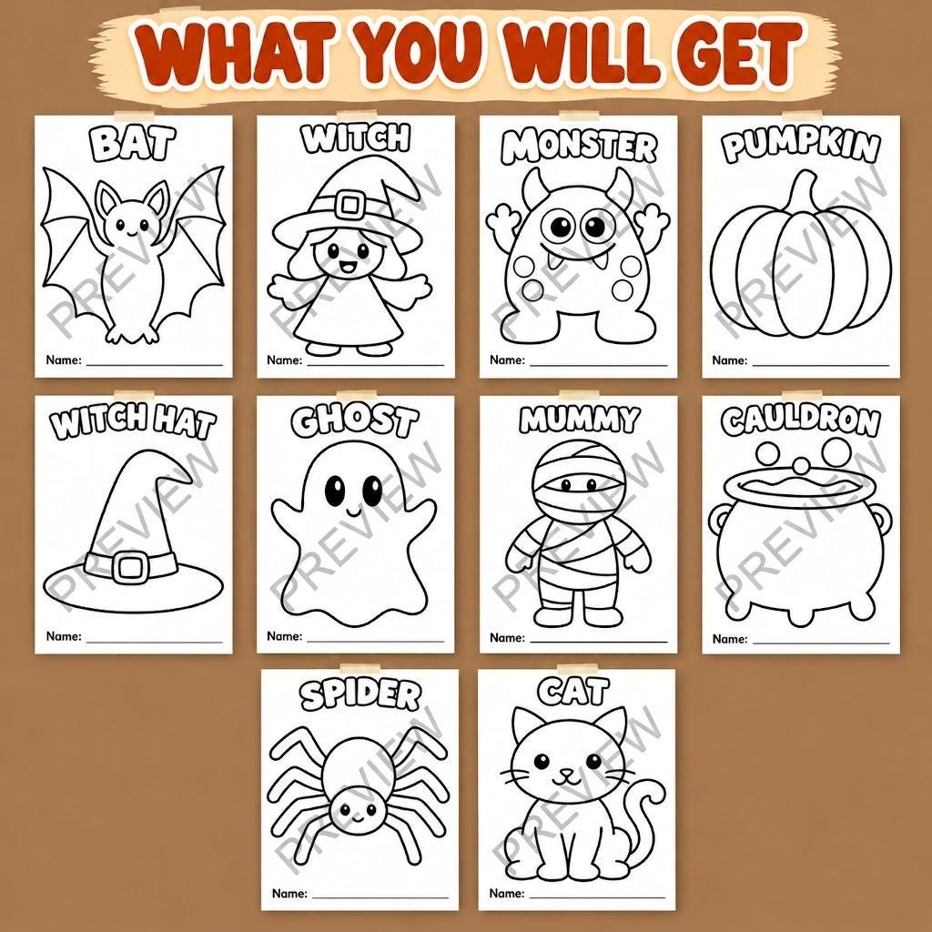 Halloween Craft Activities for Kids, Halloween Classroom Activity, Kids Halloween Party Craft, Trick or Treat Crafts, Halloween Printables