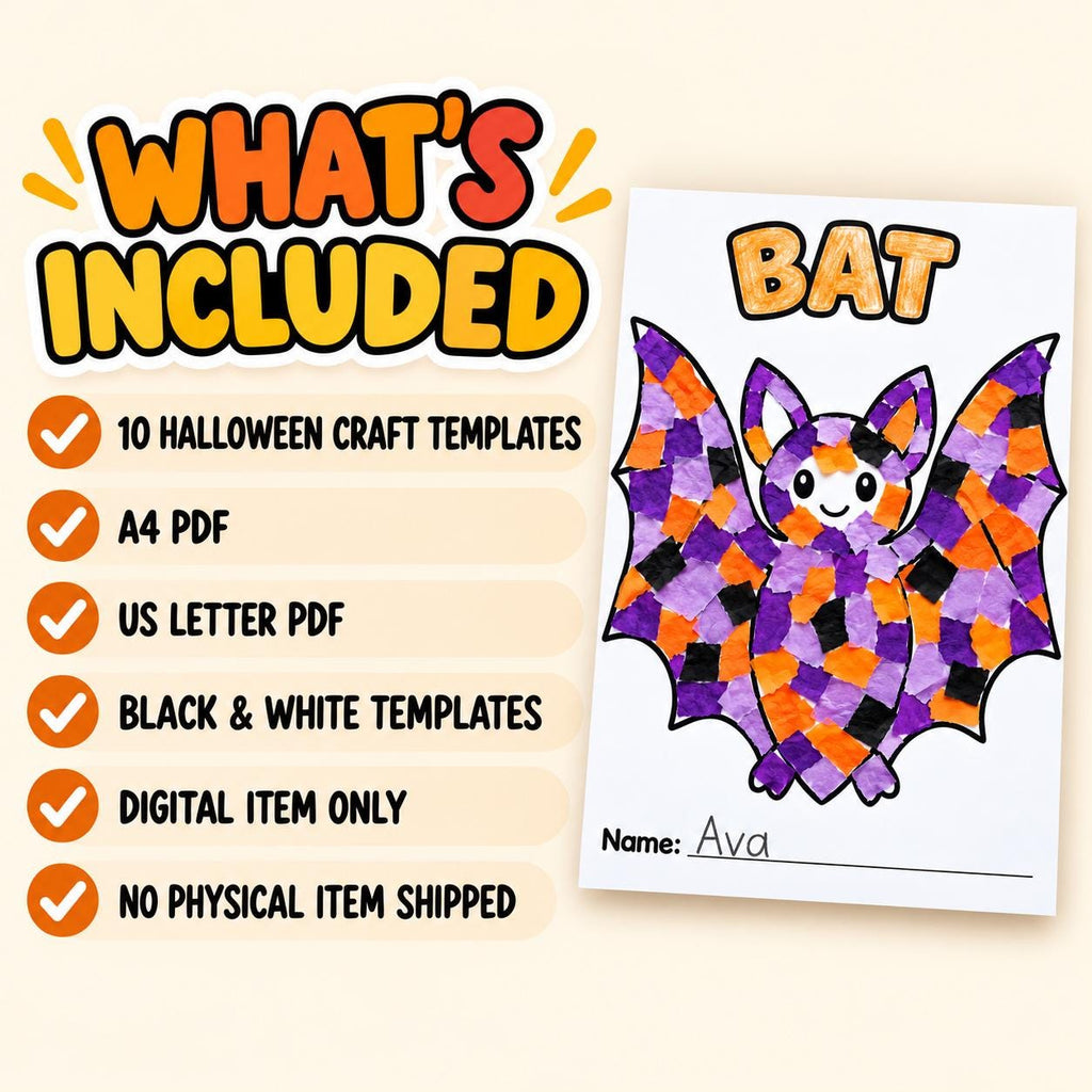 Halloween Craft Activities for Kids, Halloween Classroom Activity, Kids Halloween Party Craft, Trick or Treat Crafts, Halloween Printables