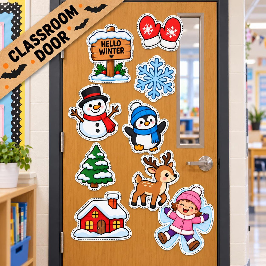 60+ Winter Cutouts for Kids, Printable Winter Cutouts, Winter Classroom Decor, Winter Bulletin Board, Winter Crafts, Kids Winter Activities