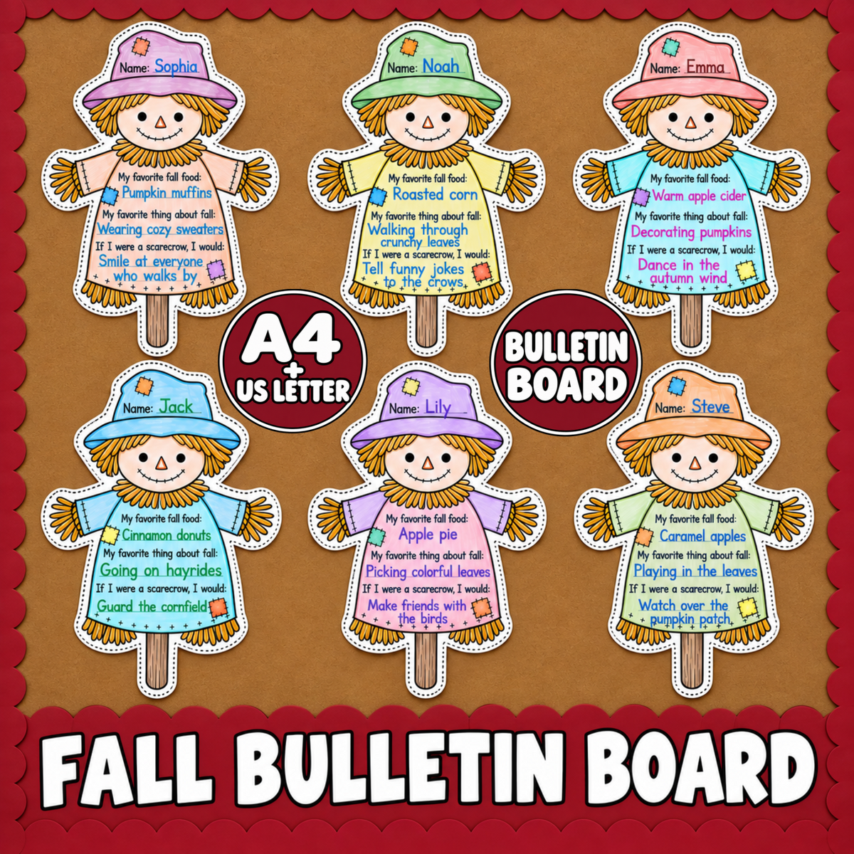 Fall Bulletin Board Activity | Fall Writing Activity | Fall Craft Printable | Autumn Classroom Decor | Kids Autumn Activity
