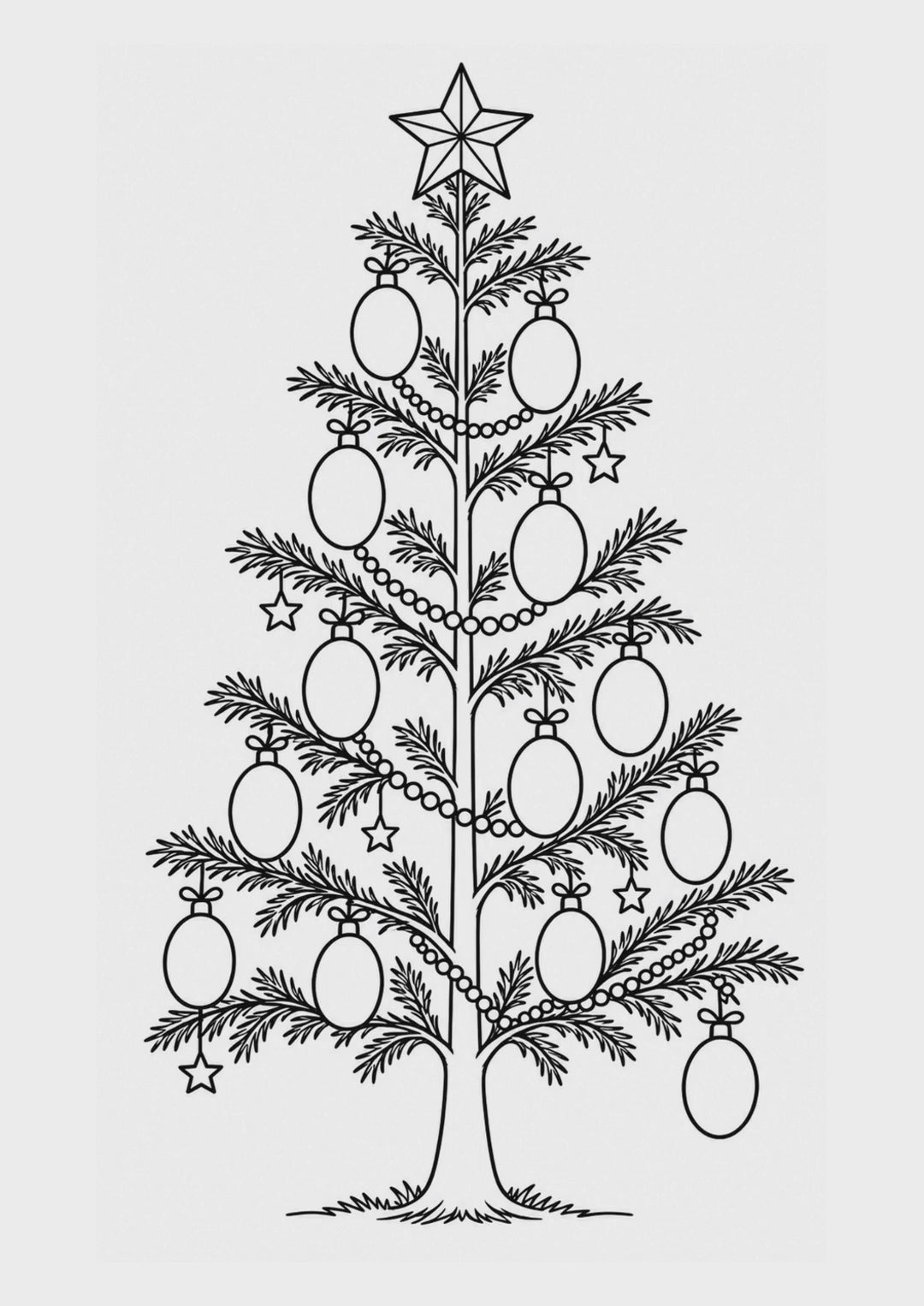 Christmas Tree Craft Printable for Kids, Fingerprint Dot Marker Play Dough Pom Pom Tissue Paper Paint Activity, Preschool Christmas