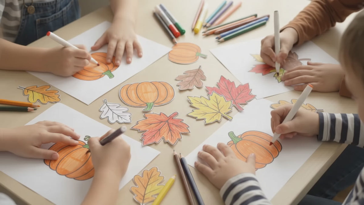 Thanksgiving Wreath Craft for Kids, Build a Thanksgiving Wreath, Fall Cut and Paste Craft, Thanksgiving Classroom Activity, Printable Wreath Craft