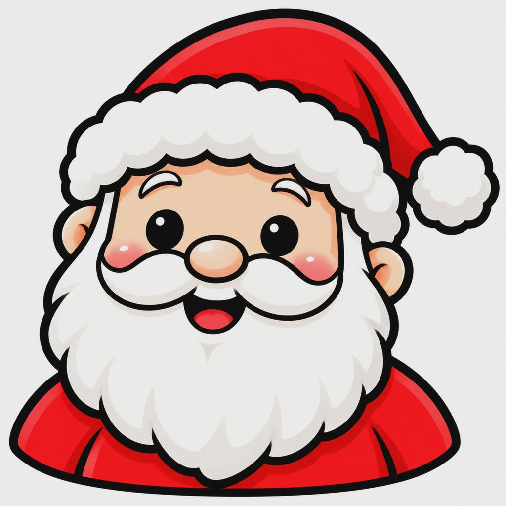 Santa Cotton Ball Beard Craft Printable for Kids, Christmas Santa Face Activity, Preschool Fine Motor Craft, Christmas Classroom Printable